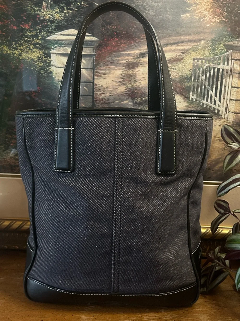 Vintage Coach Y2K Denim Small Tote - Picture 3 of 16